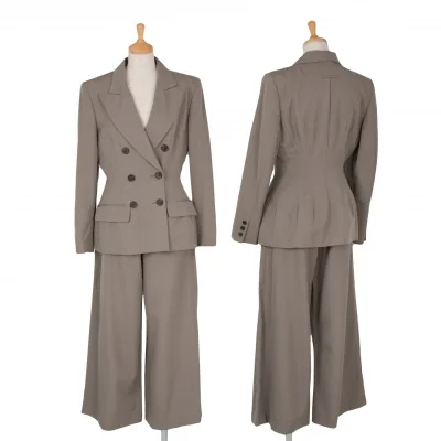 ジャンポールゴルチエクラシックJean Paul GAULTIER CLASSIQUE ダーツデザインセットアップスーツ モカベージュ