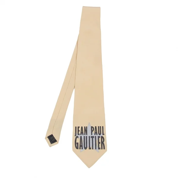 ジャンポールゴルチエオムJean Paul GAULTIER HOMME スターロゴプリントシルクネクタイ