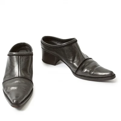 ワイズY's ストレートチップレザーヒールシューズ