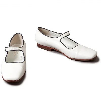 トリコ コムデギャルソンtricot COMME des GARCONS スクエアトゥストラップフラットシューズ