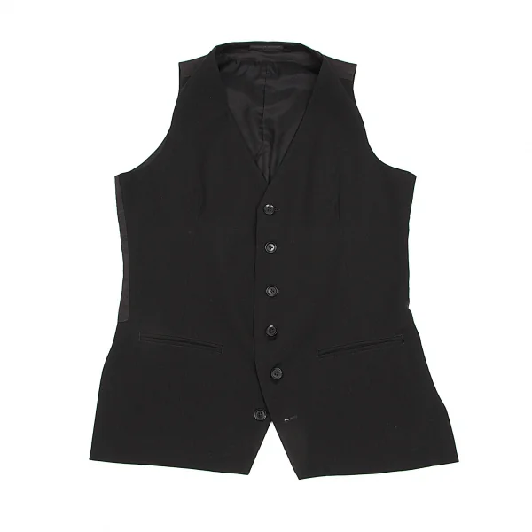 ヨウジヤマモト プールオムYohji Yamamoto POUR HOMME ウールギャバデザインベスト