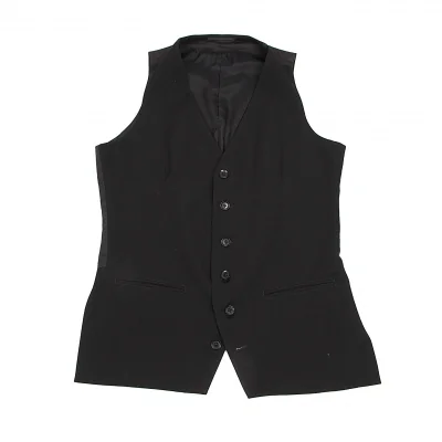 ヨウジヤマモト プールオムYohji Yamamoto POUR HOMME ウールギャバデザインベスト