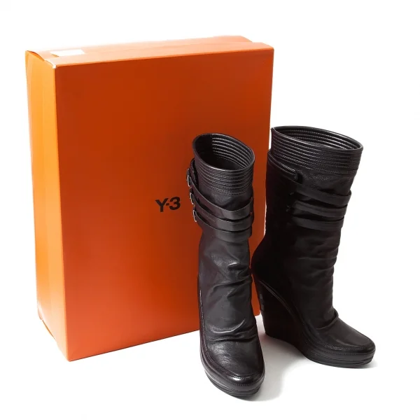 ワイスリーY-3 DRAPE WEDGE デザインブーツ
