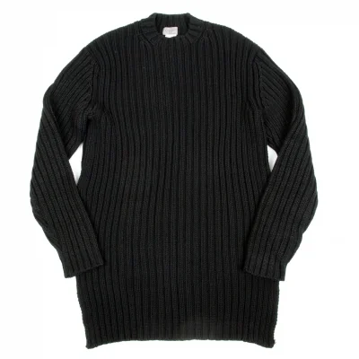 【SALE】ヨウジヤマモト プールオムYohji Yamamoto POUR HOMME サイドスリットビックシルエットリブニットセーター