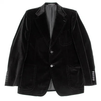 GUCCI ベロアジャケット 中古・古着通販】GUCCI (グッチ) ベロアテーラードジャケット ブラウン