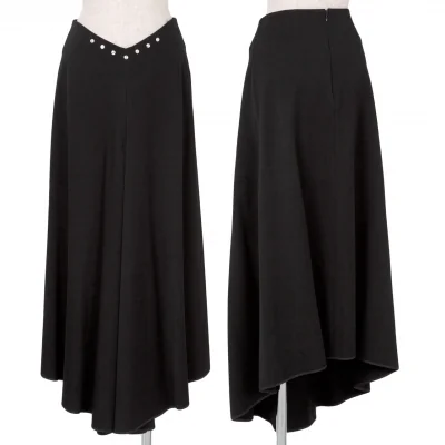 【SALE】ワイズY's ウエストスタッズ前下りフレアスカート