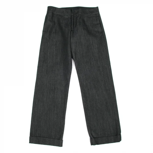 ヨウジヤマモト ファムYohji Yamamoto FEMME カシミヤ混デニムスラックスパンツ