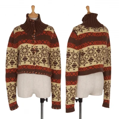 【SALE】ジーンズポールゴルチエjean's Paul GAULTIER ショートカウチンニット 茶橙他