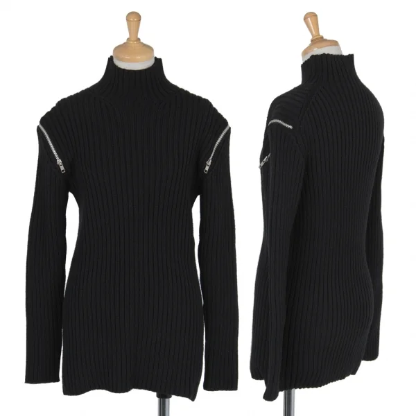 【SALE】ワイズY's ショルダージップハイネックウールニット