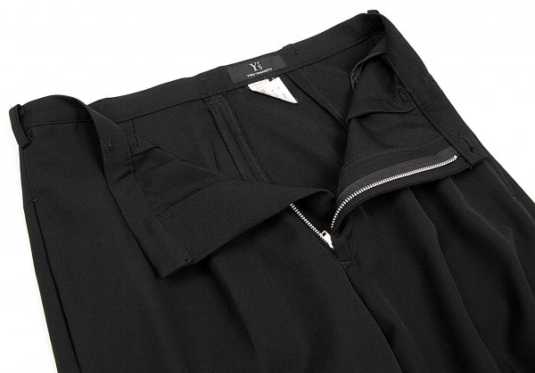 SALE】ワイズY's 1タックウールギャバパンツ 黒3 | DCブランド