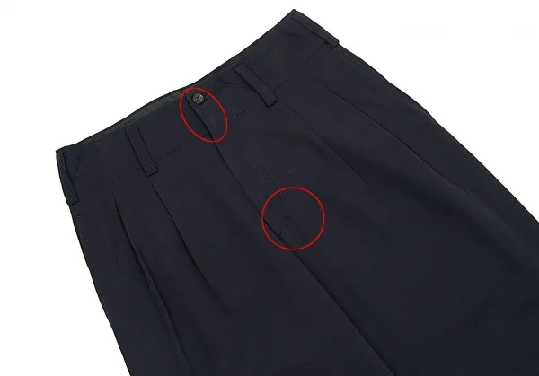Y's 2Tuck wool gabardine pants K-36689_002