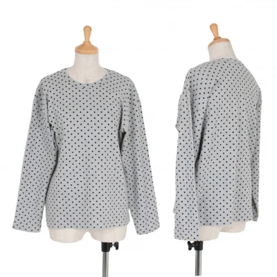 【SALE】イッセイミヤケISSEY MIYAKE I.S. コットンドットスウェットトップス グレー黒