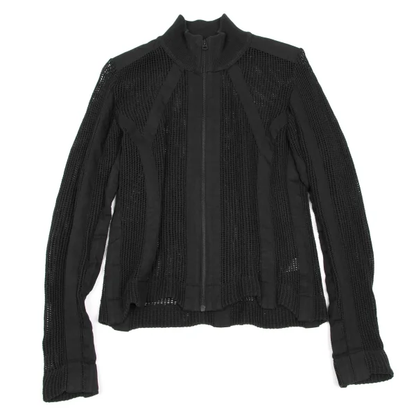 【SALE】イッセイミヤケ メンISSEY MIYAKE MEN メッシュニット切り替えジップブルゾン