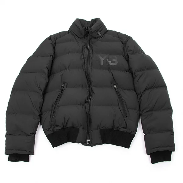 ワイスリーY-3 ロゴプリントダウンジャケット 黒L/G (K-37103)