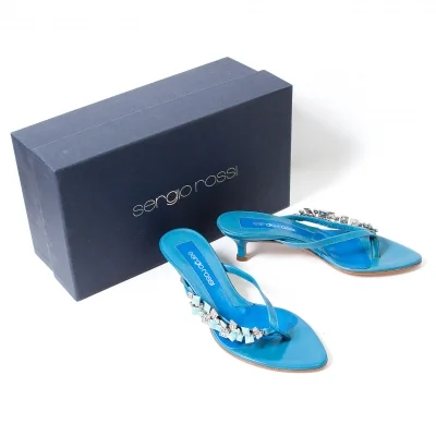 【SALE】セルジオロッシsergio rossi  ビジュー装飾サンダル