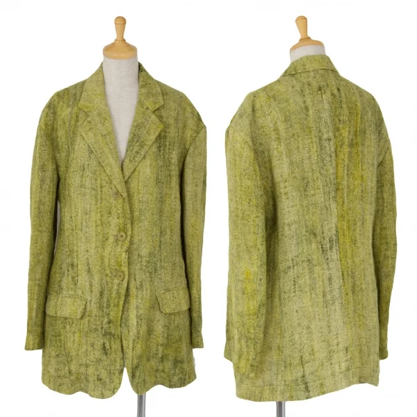 【SALE】イッセイミヤケISSEY MIYAKE リネンまだらカラー3Bジャケット