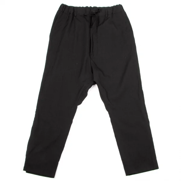 ヨウジヤマモト プールオム Yohji Yamamoto POUR HOMME ウールギャバテーパードサルエルパンツ