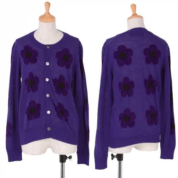 トリコ コムデギャルソンtricot COMME des GARCONS ウール花柄カーディガン