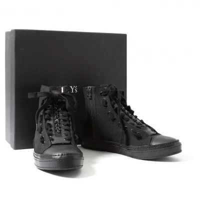 【SALE】ワイズY's スワロフスキー装飾2WAYデザインハイカットスニーカー