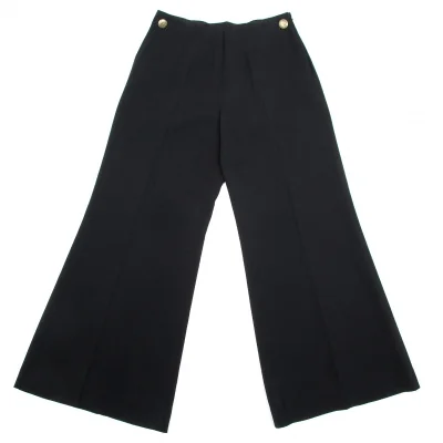 【SALE】ジャンポールゴルチエ クラシックJean Paul GAULTIER CLASSIQUE トリアセテートイカリボタンパンツ 黒