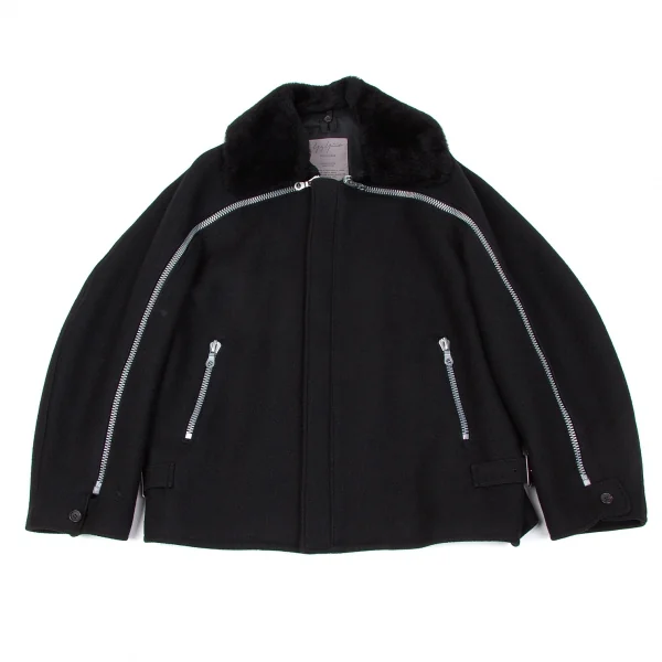 【SALE】ヨウジヤマモト プールオムYohji Yamamoto POUR HOMME6.1 THE EN ririジップデザインボマージャケット
