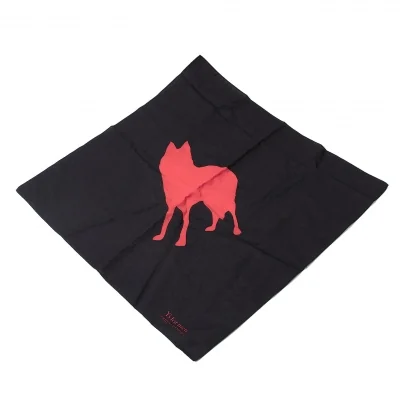 【SALE】ワイズフォーメンY's for men ドッグプリントハンカチ 黒赤