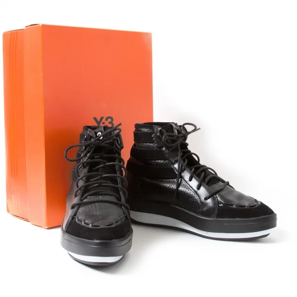 【SALE】ワイスリーY-3 Trinn M18705 型押しレザースニーカー 4.5UK(23.0）