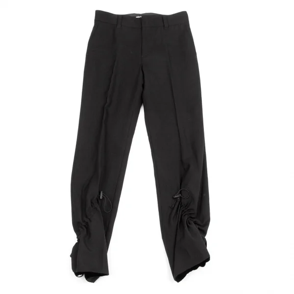 ジュンヤワタナベ コムデギャルソンJUNYA WATANABE COMME des GARCONS 裾シャーリングベロア切替パンツ