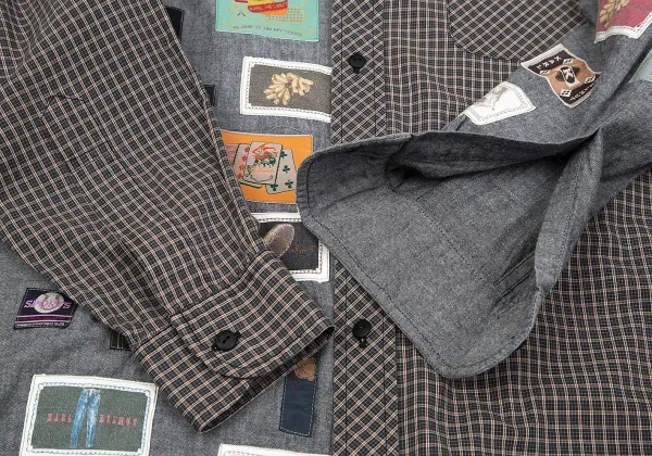 カールヘルムKarl Helmut チェック切替パッチデザインボタンダウン