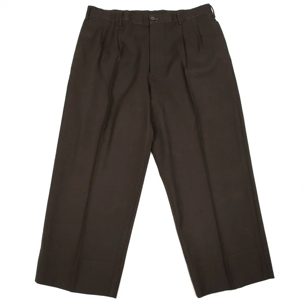 【SALE】ヨウジヤマモト プールオムYohji Yamamoto POUR HOMME 製品染めウールギャバワイドパンツ