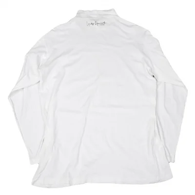 ヨウジヤマモト プールオムYohji Yamamoto POUR HOMMEロゴプリントハイネック長袖カットソー