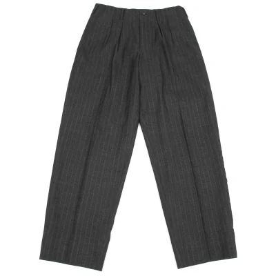 ヨウジヤマモト コスチュームドオムYohji Yamamoto COSTUME D'HOMME ウールストライプタックパンツ