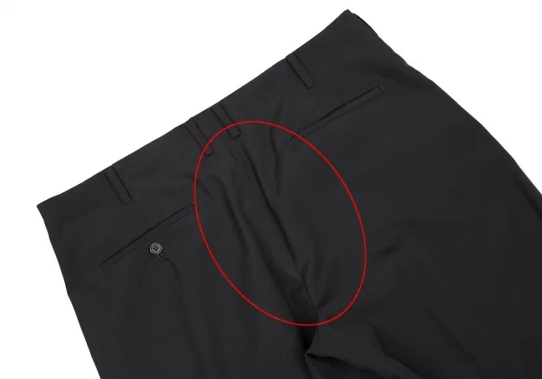 ワイズフォーメン Ys for men サイドアジャスター タックウールパンツ ワイズフォーメンY's for men ウールタックパンツ 黒LL (K-38078
