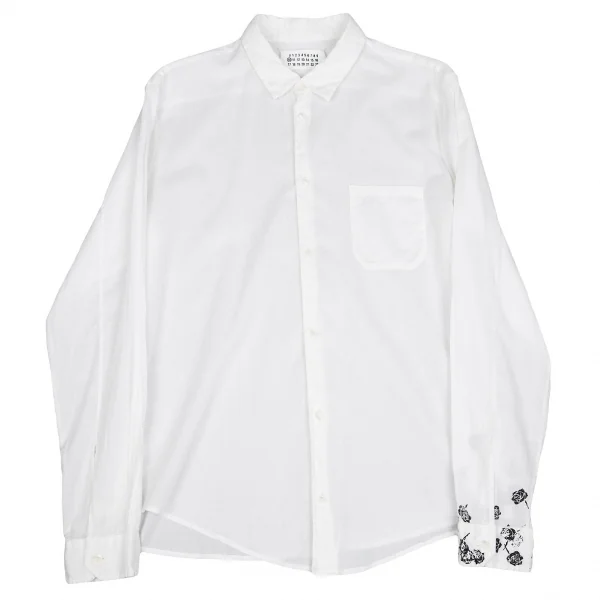 マルタンマルジェラMartin Margiela 10 コットン袖バラプリント長袖シャツ