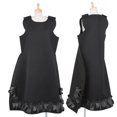 コムデギャルソンCOMME des GARCONS 二次元裾フリルウールギャバボンディングワンピース