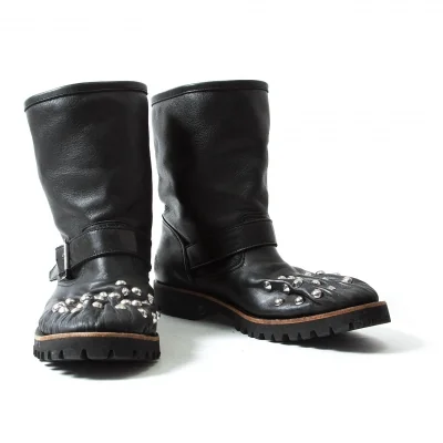 【SALE】タオ コムデギャルソンtao COMME des GARCONS スタッズショートレザーブーツ