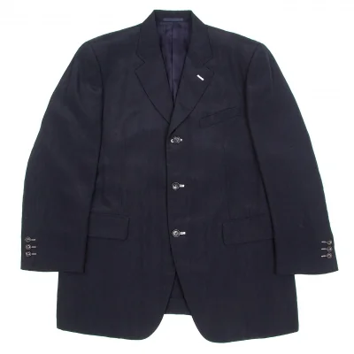 コムデギャルソン オムプリュスCOMME des GARCONS HOMME PLUS トリアセテートノッチドラペルジャケット 濃紺