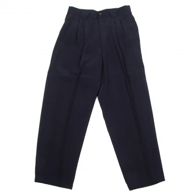 コムデギャルソン オムプリュスCOMME des GARCONS HOMME PLUS トリアセテートツータックテーパードパンツ 濃紺