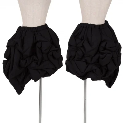 美品✨COMME des GARCONS シャーリングデザインパンツ フリル 黒 美品✨COMME des GARCONS シャーリングデザインパンツ フリル 黒