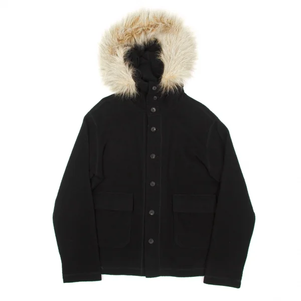 ヨウジヤマモト プールオムYohji Yamamoto POUR HOMMEファーウールニットジャケット