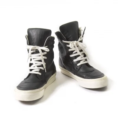 ヨウジヤマモト ファムYohji Yamamoto FEMME ハイカットレザースニーカー