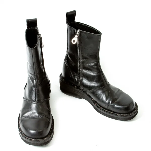ヨウジヤマモト ファムYohji Yamamoto FEMME ririジップレザーブーツ