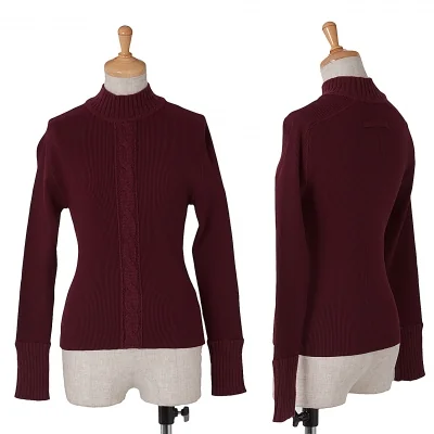 【SALE】ジャンポールゴルチエ クラシックJean Paul GAULTIER CLASSIQUE ウール切替ナイロンリブニットタートルネック