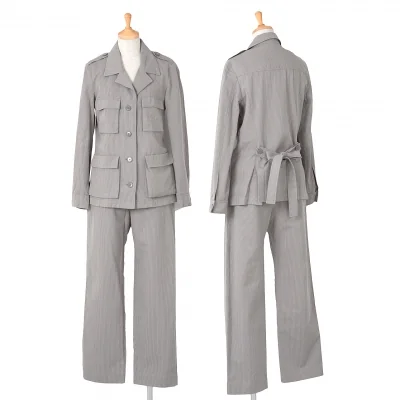 【SALE】アニエスベーagnes b. コットンサファリセットアップ グレー系