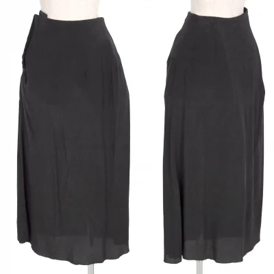 【最終値下げ】ヨウジヤマモト ファムYohji Yamamoto FEMME レイヤードシルクシフォンスカート 黒