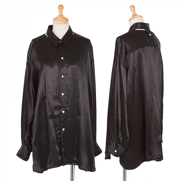 【SALE】ジャンポールゴルチエJean Paul GAULTIER ネックカッティング光沢シャツ