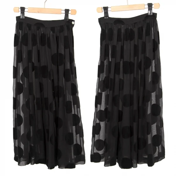コムデギャルソンCOMME des GARCONS ドットフロックプリントシースルー