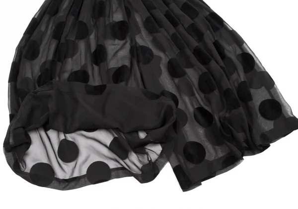 コムデギャルソンCOMME des GARCONS ドットフロックプリントシースルー