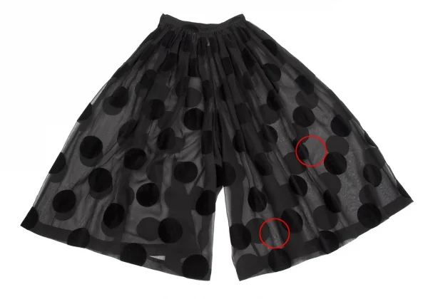 コムデギャルソンCOMME des GARCONS ドットフロックプリントシースルー