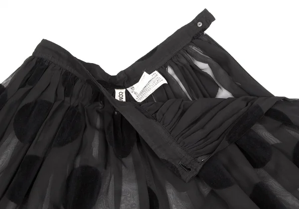 コムデギャルソンCOMME des GARCONS ドットフロックプリントシースルー
